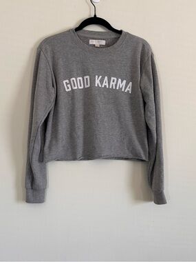 Spiritual Gangster “GOOD KARMA” cropped sweatshirt size small